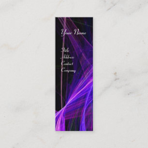 Carte De Visite Mini Bleu FOU de gemme de MONOGRAMME de PHOTON