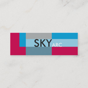 Carte De Visite Mini Blocs soleil bleu rouge