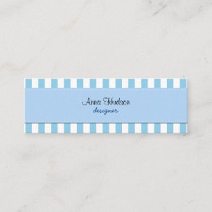 Carte De Visite Mini Blue stripes, stripes, patteries, lignes