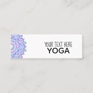 Carte De Visite Mini Boho Purple Mandala Yoga