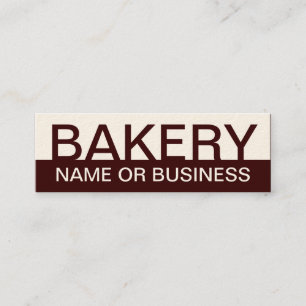 Carte De Visite Mini bold BAKERY (couleur personnalisable)