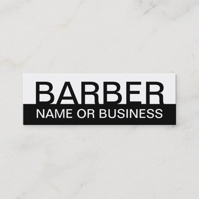 Carte De Visite Mini bold BARBER (Devant)