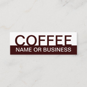 Carte De Visite Mini bold COFFEE couleur personnalisable