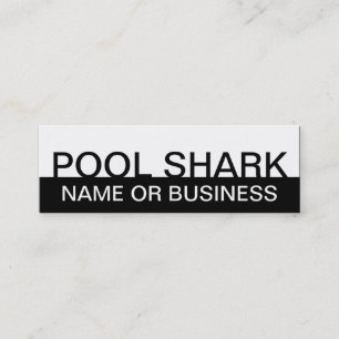 Carte De Visite Mini bold POOL SHARK (couleur personnalisable)