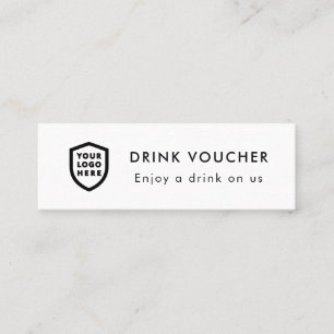 Carte De Visite Mini Bon de boisson de l'entreprise   Logo des événemen