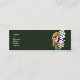 Carte De Visite Mini Bookgirl - maigre