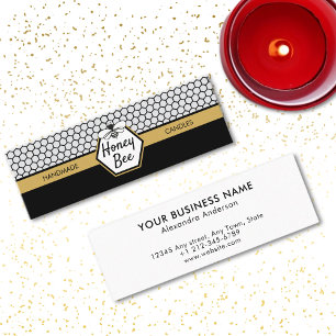 Carte De Visite Mini Bougie d'abeille de miel moderne