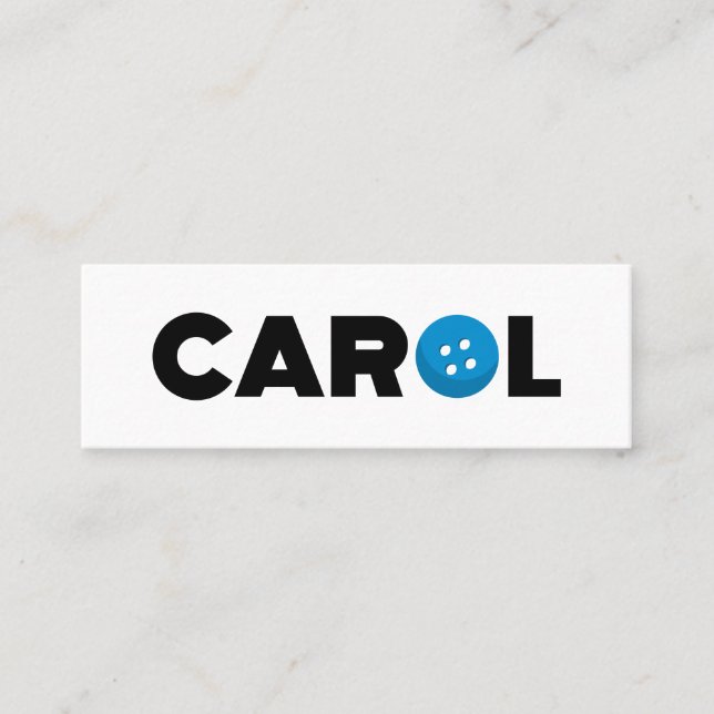 Carte De Visite Mini Bouton Carol (Devant)