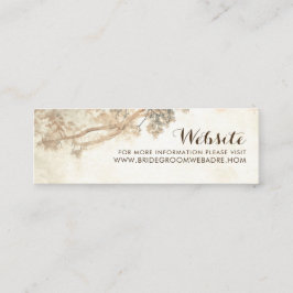 Carte De Visite Mini Branches d'arbre rustique Mariage vintage