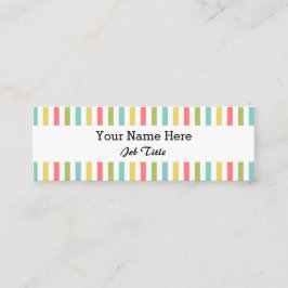 Carte De Visite Mini Brillez maigre blanc classique de rayure