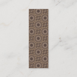 Carte De Visite Mini Brun de café répétant le motif