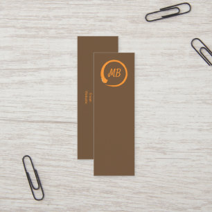 Carte De Visite Mini Businesscards verticaux de zen de monogramme dans