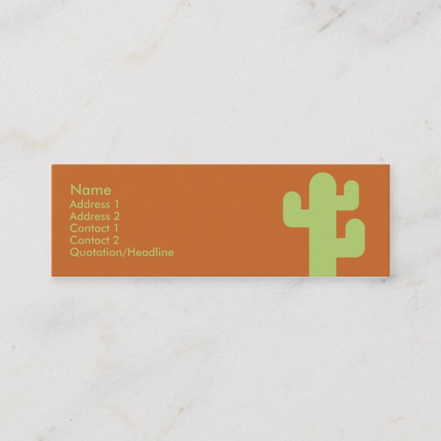 Carte De Visite Mini Cactus - Skinny (Devant)