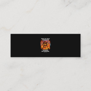 Carte De Visite Mini Cadeau pompier   Quand vous traversez le feu