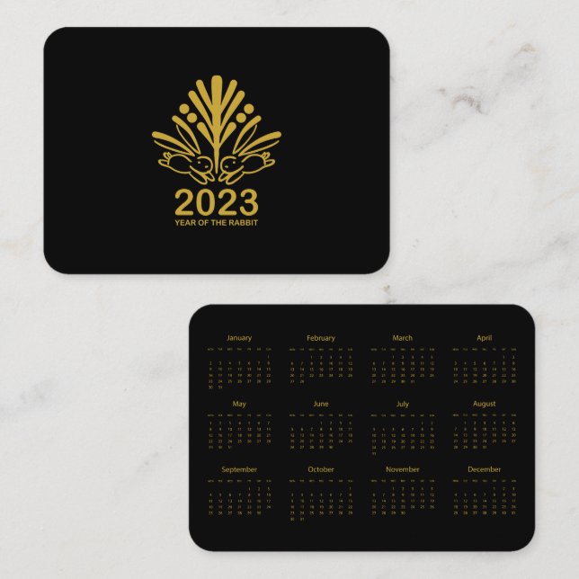 Carte De Visite Mini calendrier 2023 (Devant / Derrière)