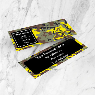 Carte De Visite Mini Camo jaune et marron, Camouflage, Militaire, Armée