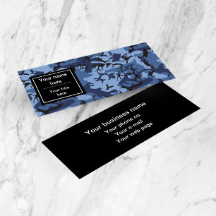 Carte De Visite Mini Camo Navy, camouflage bleu, Militaire, Armée