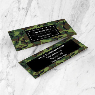 Carte De Visite Mini Camo Vert, Camouflage, Militaire, Armée