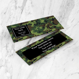 Carte De Visite Mini Camo Vert, Camouflage, Militaire, Armée
