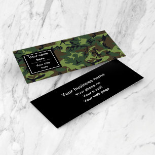 Carte De Visite Mini Camo Vert, Camouflage, Militaire, Armée