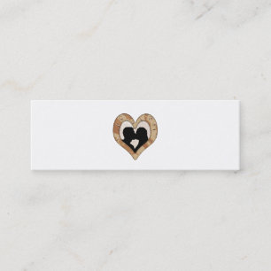 Carte De Visite Mini Camouflage militaire Coeur Couple Silhouette