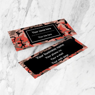 Carte De Visite Mini Camouflage rouge et Brown, Armée