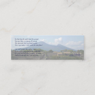 Carte De Visite Mini "Ce jour la terre…" signet de poésie