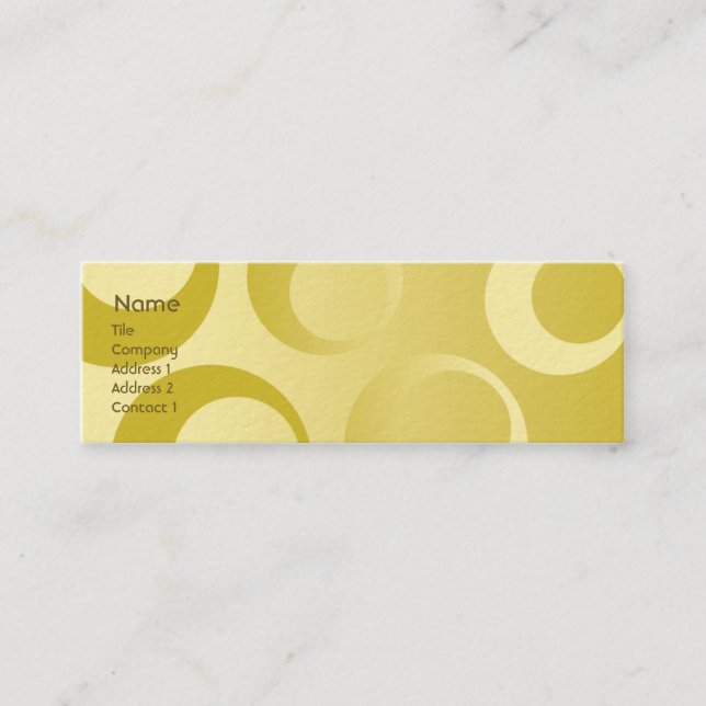 Carte De Visite Mini Cercles jaunes - maigres (Devant)