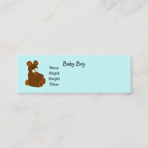 Carte De Visite Mini C'est une annonce de naissance de bébé garçon