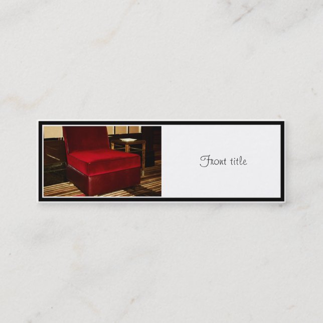 Carte De Visite Mini Chaise Red Velvet (Devant)
