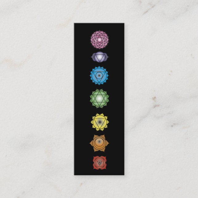 Carte De Visite Mini chakras de yoga (Devant)