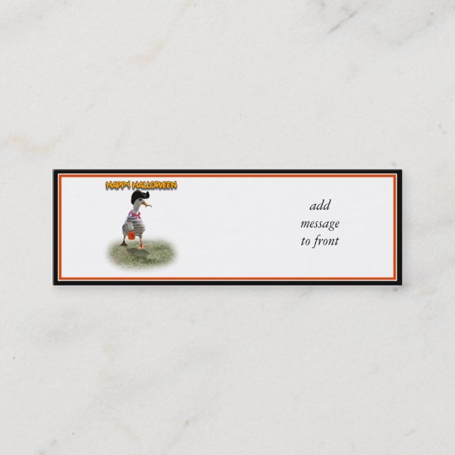 Carte De Visite Mini Chariot d'Halloween ou traitement du canard pirate (Devant)