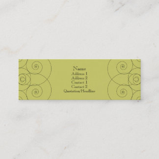 Carte De Visite Mini Charleston - vert jaune amorti (le double a