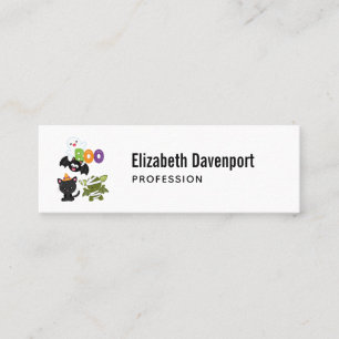 Carte De Visite Mini Chat de Cute Halloween, bat, mummy et ghost