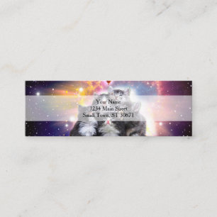 Carte De Visite Mini Chats Illuminatis et pizza