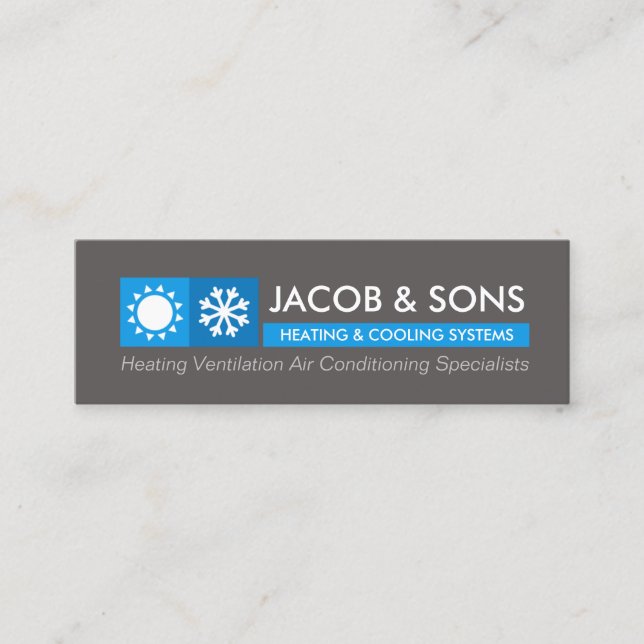 Carte De Visite Mini Chauffage Ventilation Climatisation Refroidissemen (Devant)