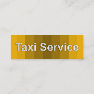 Carte De Visite Mini Chauffeur de taxi des tons jaunes