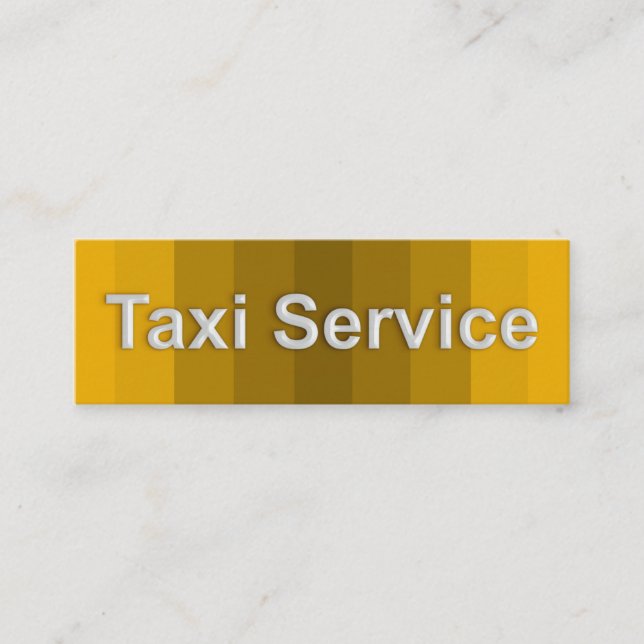 Carte De Visite Mini Chauffeur de taxi des tons jaunes (Devant)