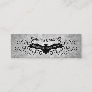 Carte De Visite Mini Chauve-souris victorienne gothique avec tourbillon