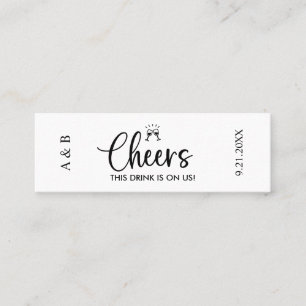 Carte De Visite Mini Chefs Boire Sur Nous Mariage Boire Billet
