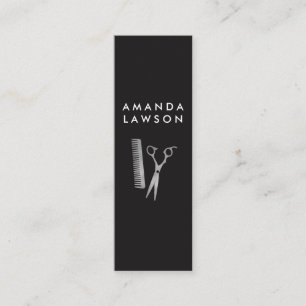 Carte De Visite Mini Cheveux chic chic chic chic et peigne gris