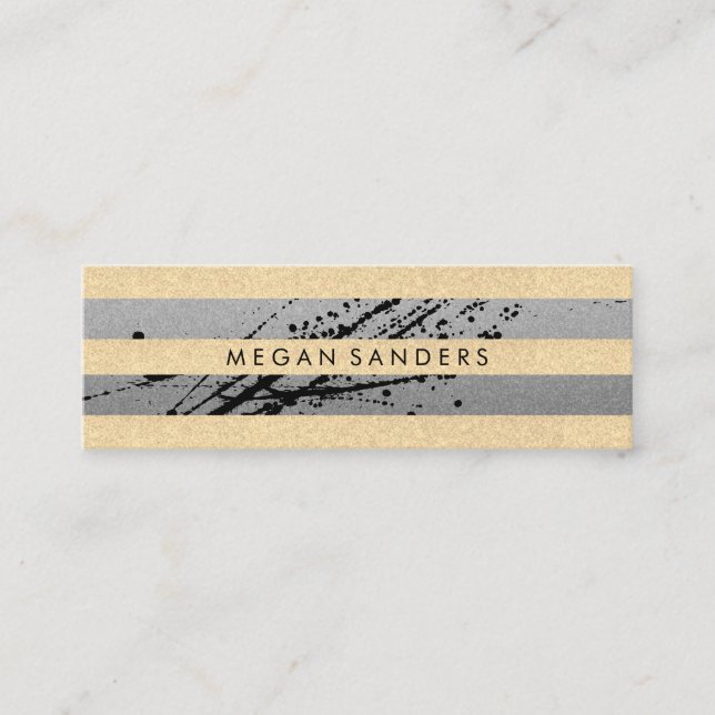 Carte De Visite Mini Chic et glamour Expressif / Stripes (Devant)