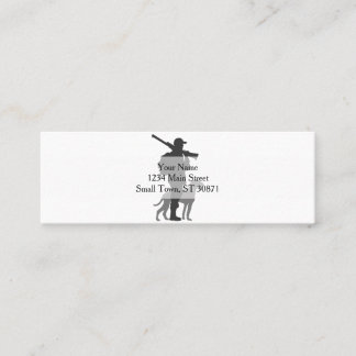 Carte De Visite Mini Chien de chasse avec chasseur - Choisissez la coul