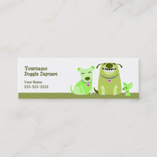 Carte De Visite Mini Chiens de vert de garde de chienchien