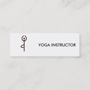 Carte De Visite Mini Chiffre de bâton de pose de yoga d'arbre