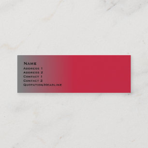Carte De Visite Mini Chrome rouge maigre