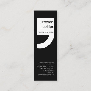 Carte De Visite Mini Citation blanche innovante