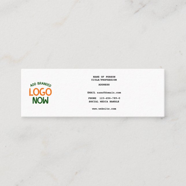 CARTE DE VISITE MINI CLIENT SIMPLE CONTEMPORAIN PROPRE BLANC MODE (Devant)