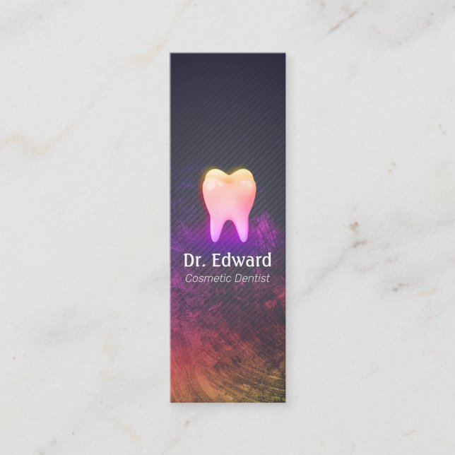 Carte De Visite Mini Clinique dentaire professionnelle Rose Gold Tooth (Devant)