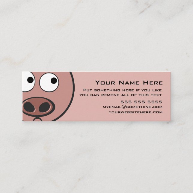 Carte De Visite Mini Cochon mignon (Devant)